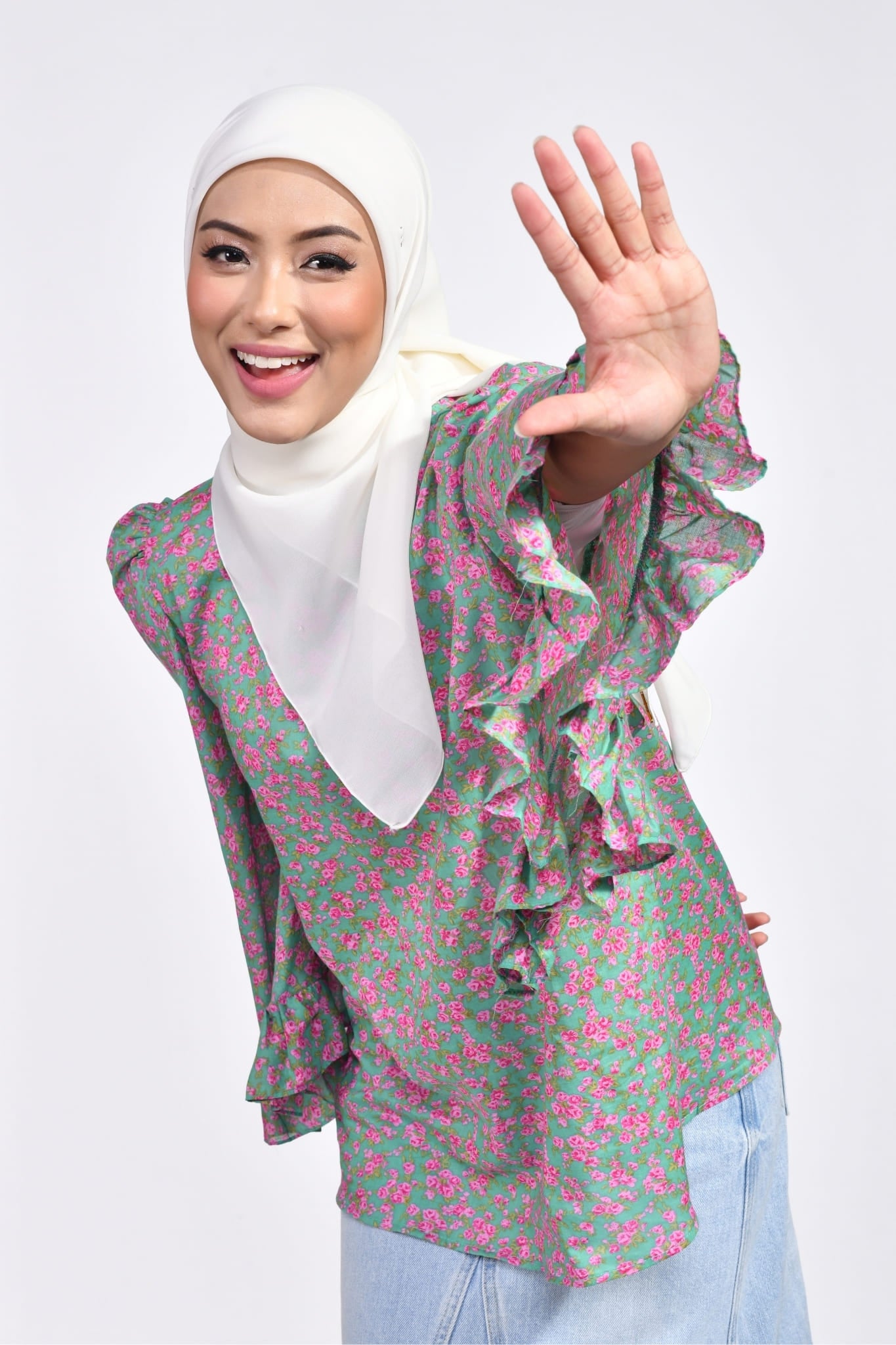 Marissa Top (Floral Teal)