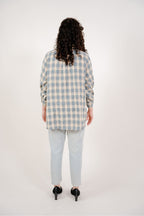 Maya Shirt in Blue Plaid 2 (Large Plaid)