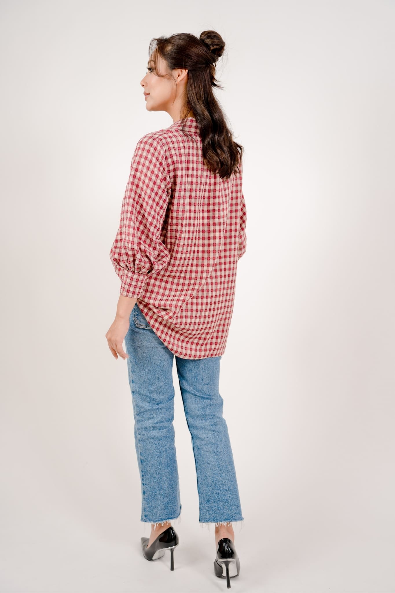 Maya Shirt in Maroon Plaid