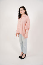 Maya Shirt in Pink and Yellow Plaid