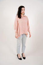 Maya Shirt in Pink and Yellow Plaid