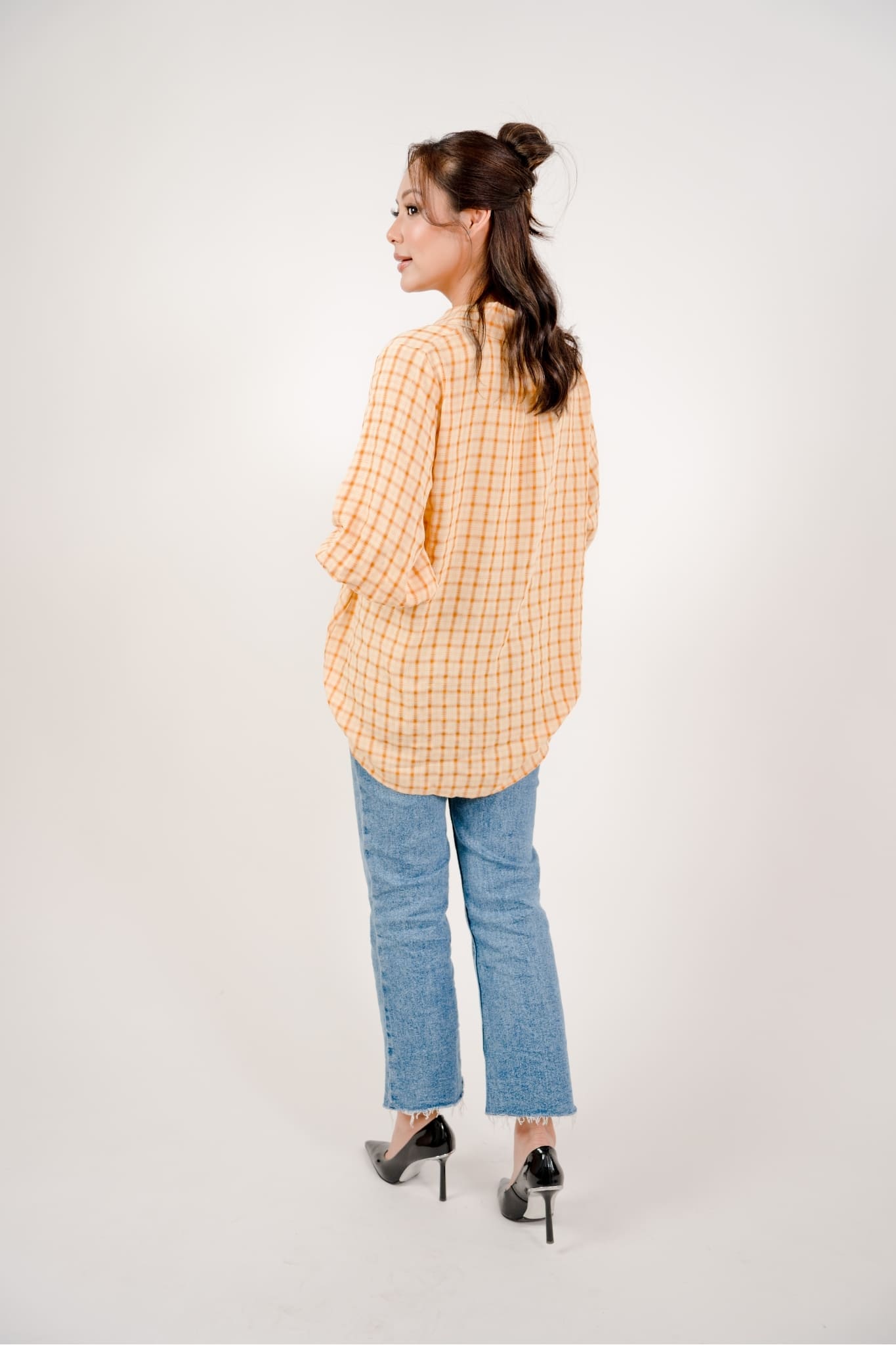 Maya Shirt in Yellow Plaid