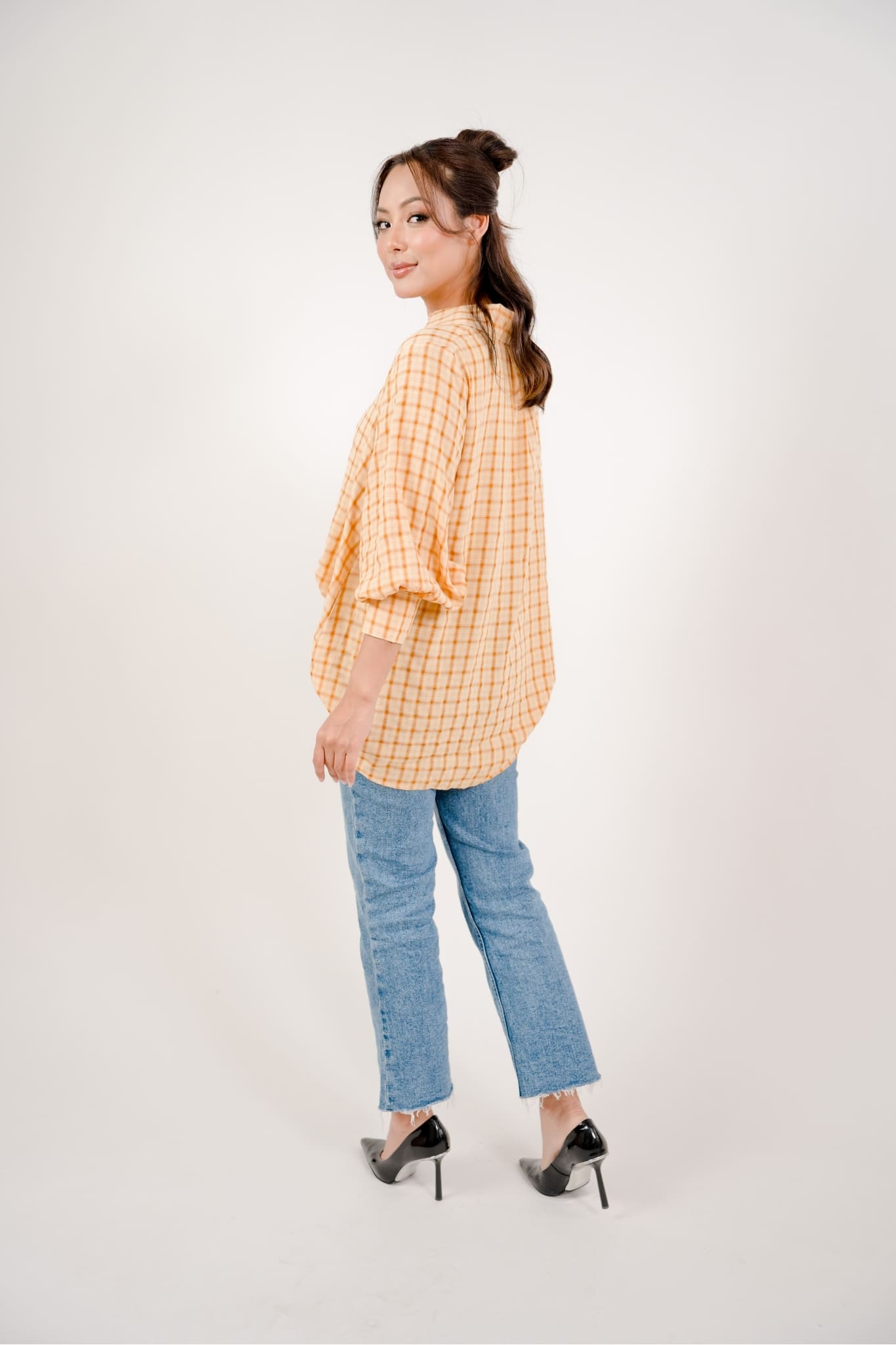 Maya Shirt in Yellow Plaid