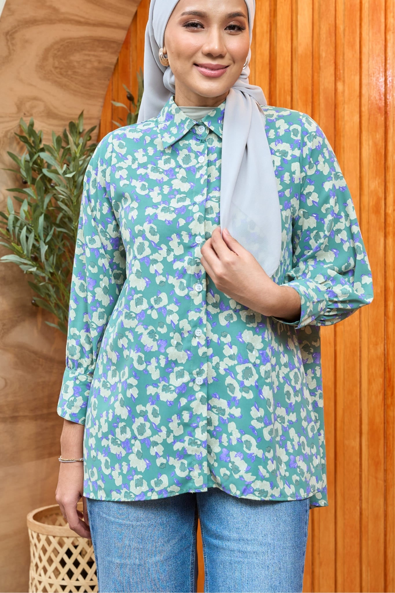 Maya Bold Blooms Women's Shirt