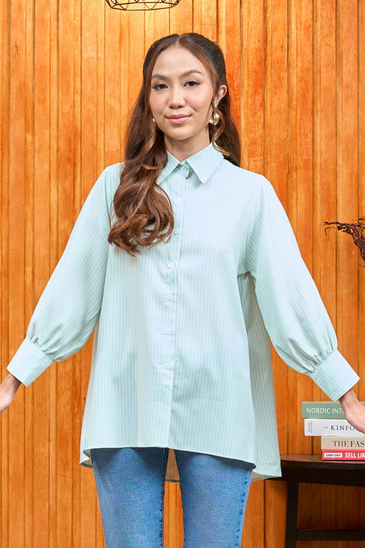 Maya Morning Rows Pinstripe Women's Shirt