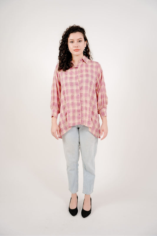Maya Shirt in Berry Plaid