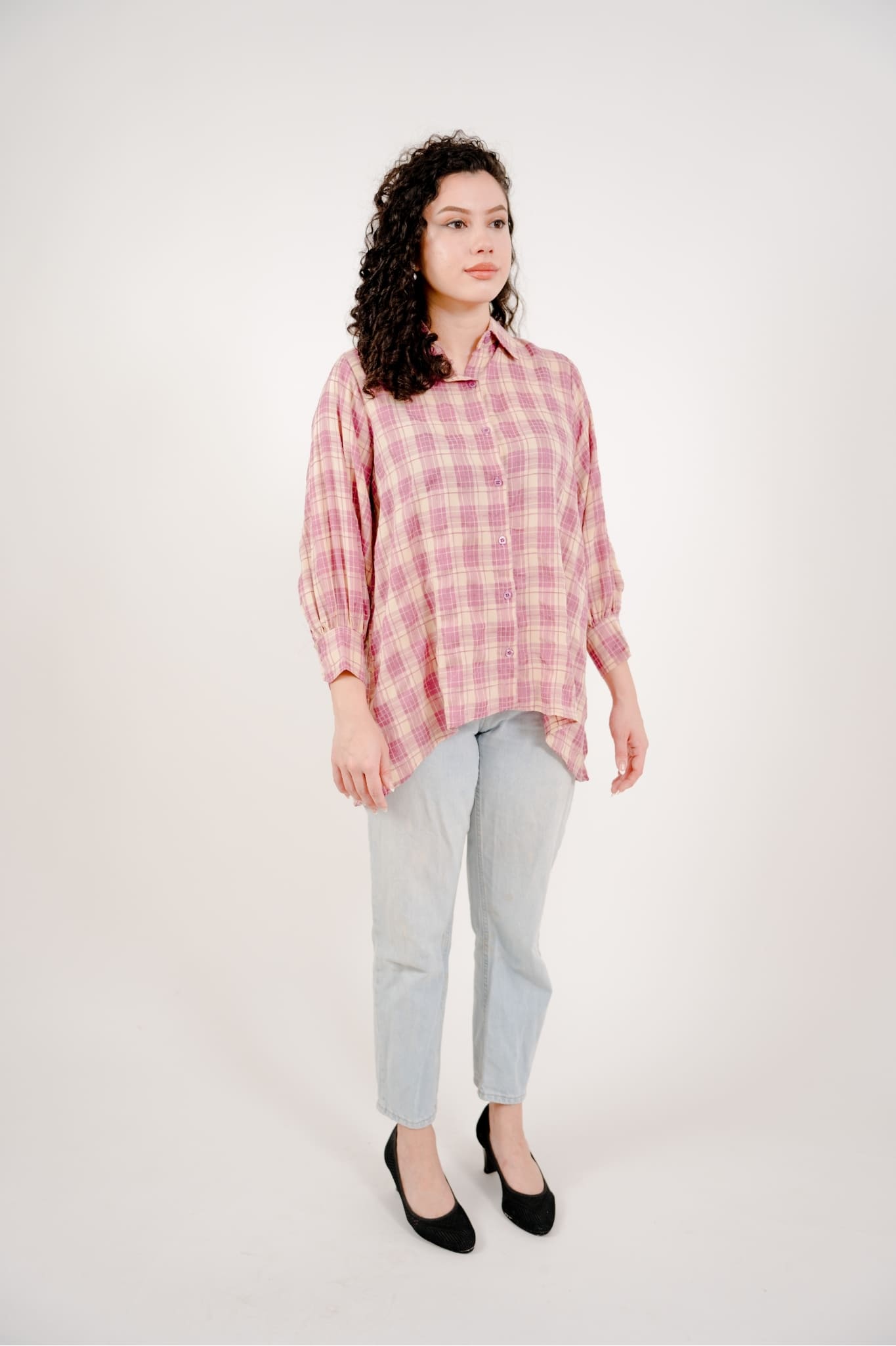 Maya Shirt in Berry Plaid