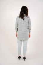 Maya Shirt in Blue Plaid 1 (Small Plaid)