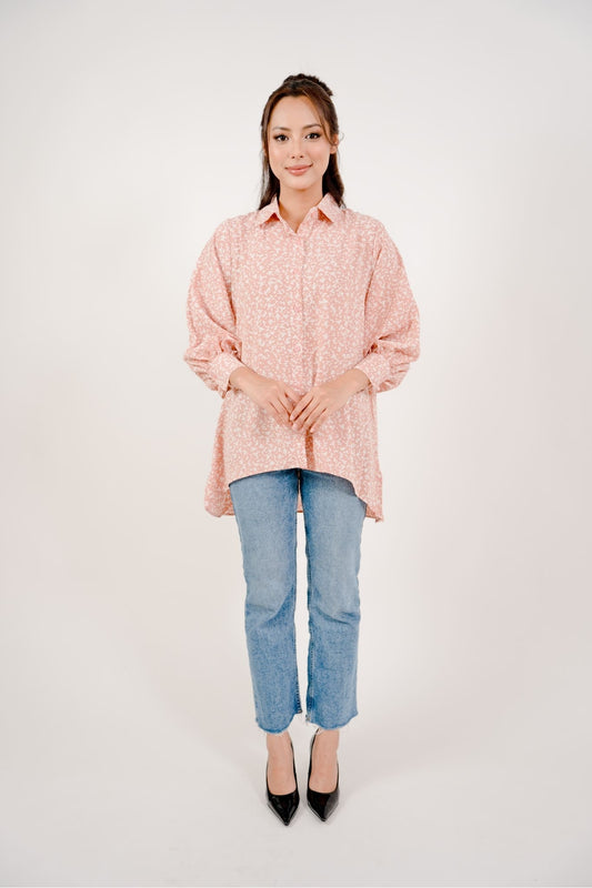 Maya Shirt in Floral Pink