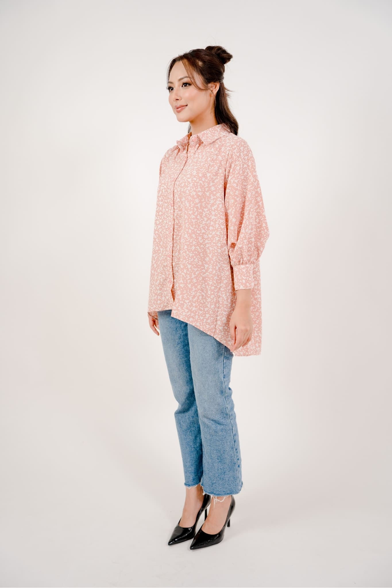 Maya Shirt in Floral Pink