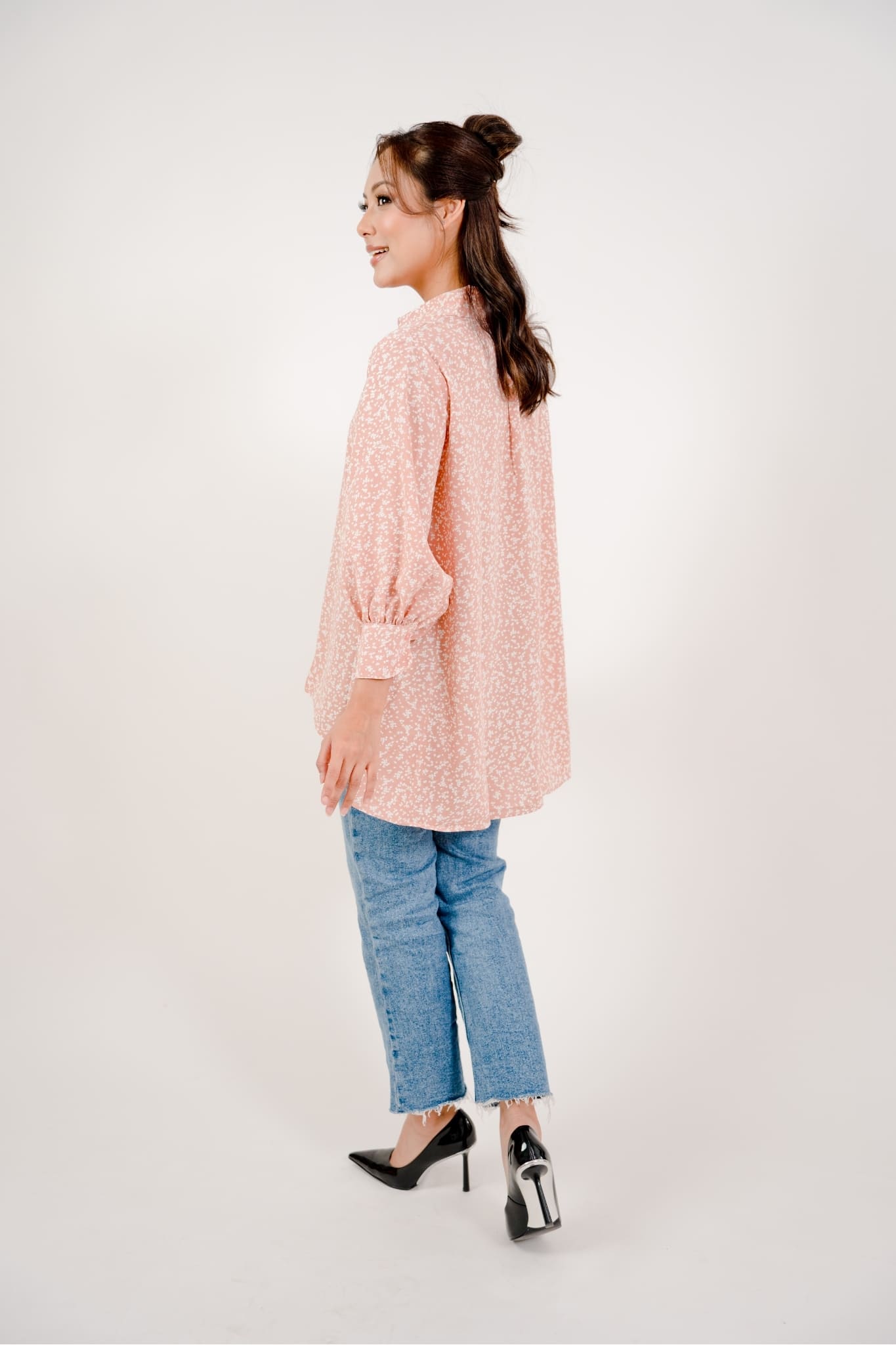 Maya Shirt in Floral Pink