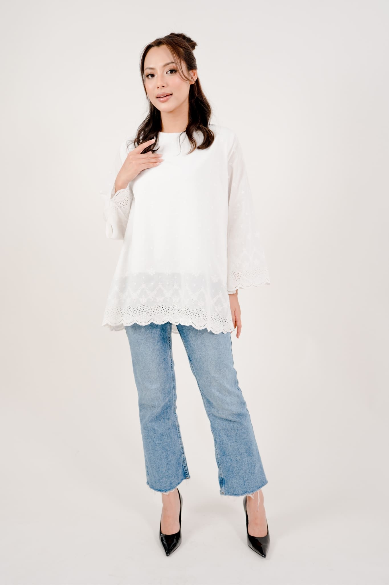 Nora Embroidery Cotton Blouse