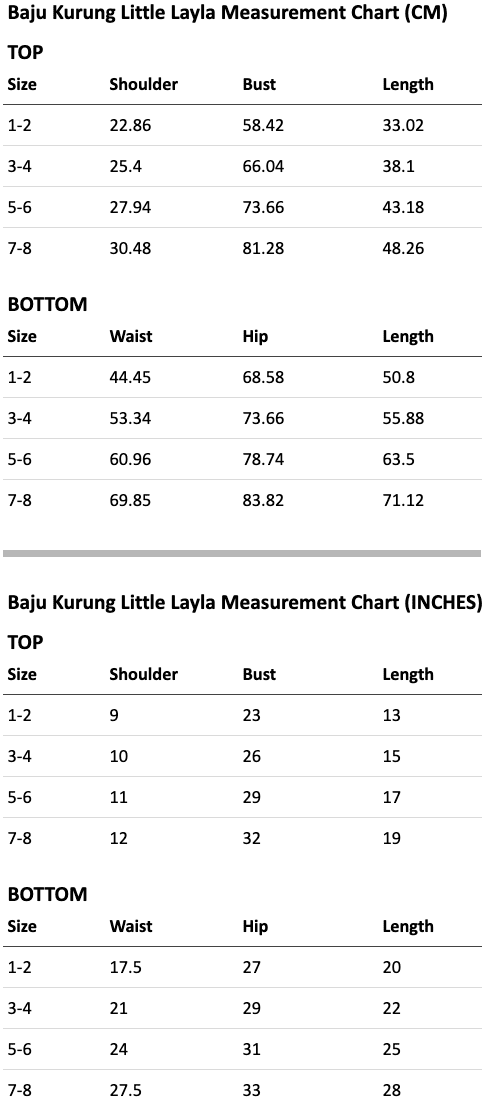 Size guide
