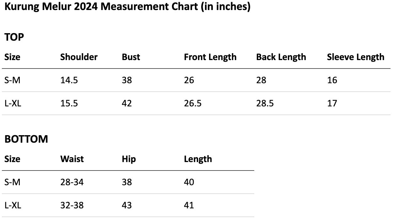 Size guide