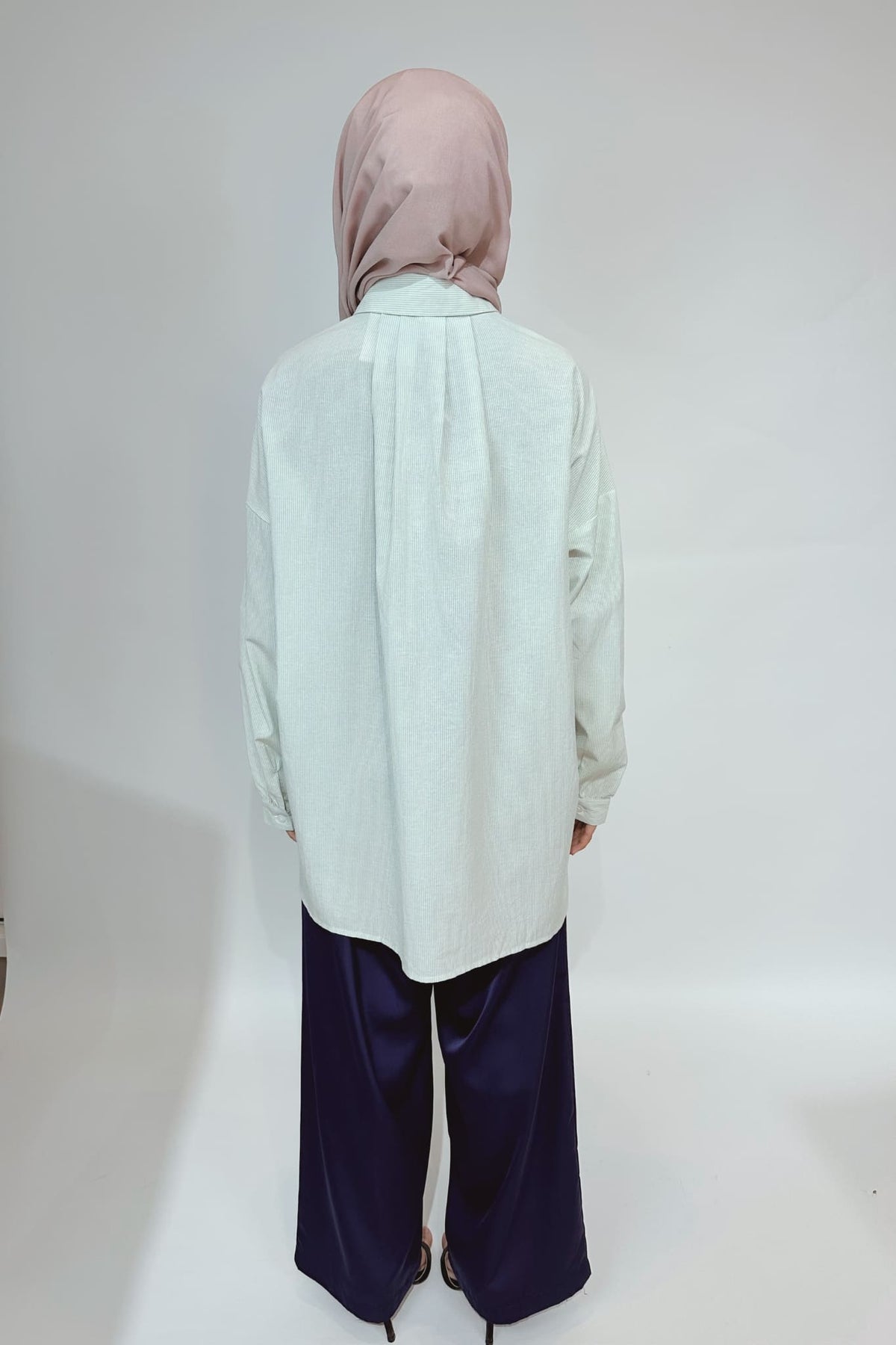 AVA STRIPED SHIRT - GREEN