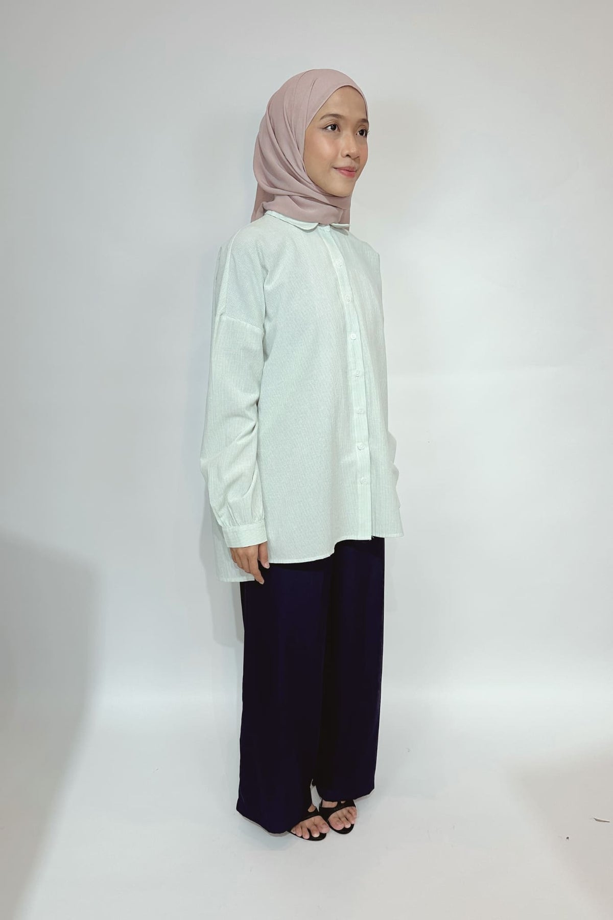 AVA STRIPED SHIRT - GREEN